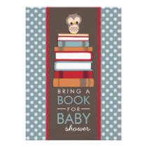 Bring A Book Sweet Owl Baby Shower Invitation invitations