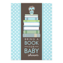Bring A Book Sweet Owl Baby Shower Invitation invitations