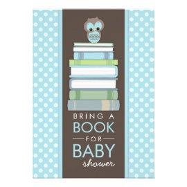 Bring A Book Sweet Owl Baby Shower Invitation