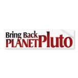 Bring Back Planet Pluto Bumper Stickers