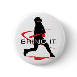 Bring it Red Batter Softball Pin