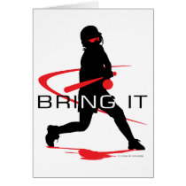 Bring it Red Batter Softball Card