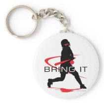 Bring it Red Batter Softball Keychains