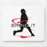 Bring it Red Batter Softball Mouse Pads