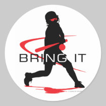 Bring it Red Batter Softball stickers