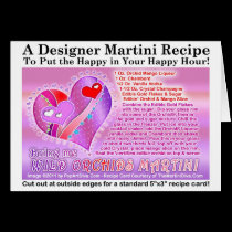 Bring Me Wild Orchids Valentine Martini Card cards