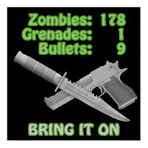 Bring on the Zombies posters