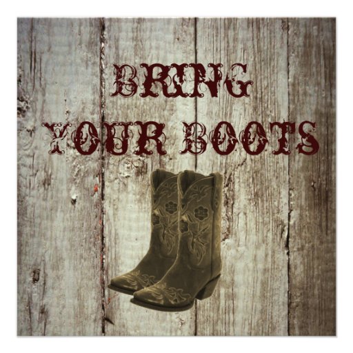 Bring Your Boots Cowboy Wedding Invitations