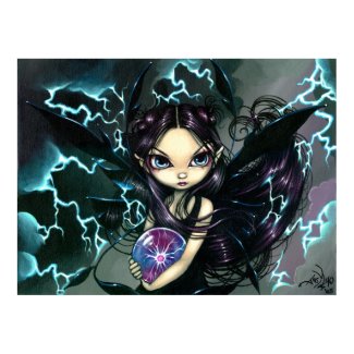 Bringer of Lightning ART PRINT Storm Fairy print