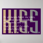 Bringhurst's "Break the rules" with love Posters