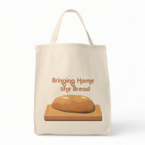 Bringing Home the Bread Grocery Tote bag. by HomegrownLove Bringing Home the Bread Grocery Tote bag.