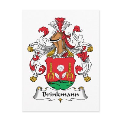 Brinkmann Family Crest Postcards by coatsofarms