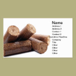 Briquetas de madera tarjetas de negocio