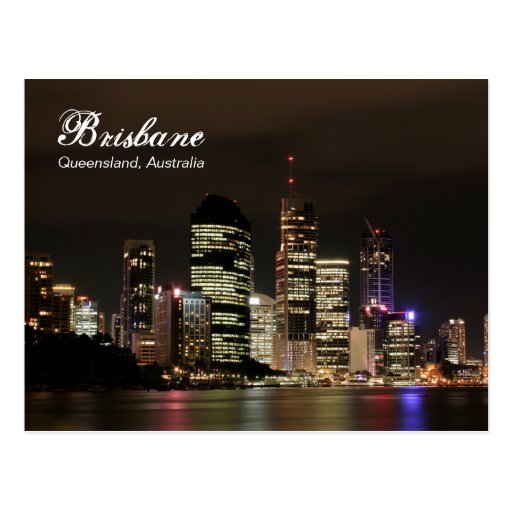 Brisbane by Night Postcard Zazzle