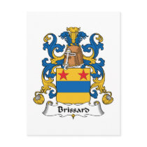 Brissard Family Crest postcards by coatsofarms Brissard Family Crest postcards