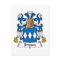 Brisson Family Crest postcards by coatsofarms Brisson Family Crest postcards