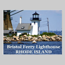 Bristol Ferry Lighthouse, Rhode Island Postcard postcards
