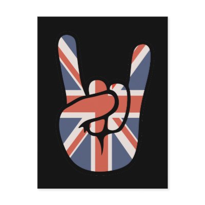 Brit Rock Hand Postcard by kbilltv