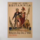 Britain Day 7 dec 1918 vintage Poster