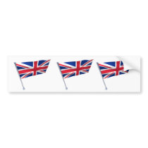 Britain flag on a pole bumper sticker