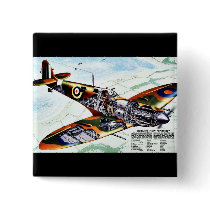 Britain's New Spitfire Pinback Button