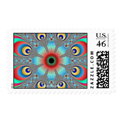 Brite-Lites Flower Postage Stamps by kwieserA