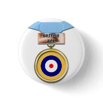 British Ace medal button
