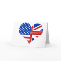 British American Heart Greeting Cards