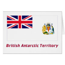 British Antarctic Territory Flag with Name Cards