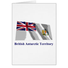 British Antarctic Territory Waving Flag with Name Cards
