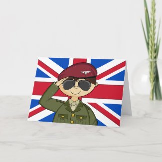 British Army Officer Card card