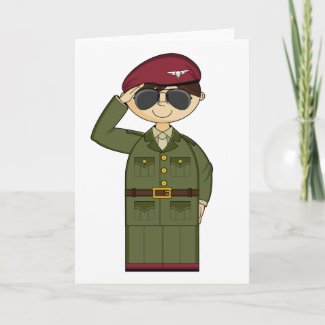 British Army Officer Saluting Card card