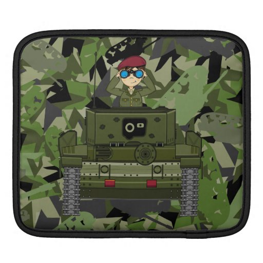 British Army Soldier in Tank ipad Sleeve