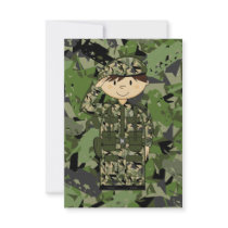 British Army Soldier RSVP Card Custom Invites