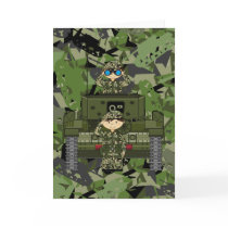British Army Soldiers and Tank Card