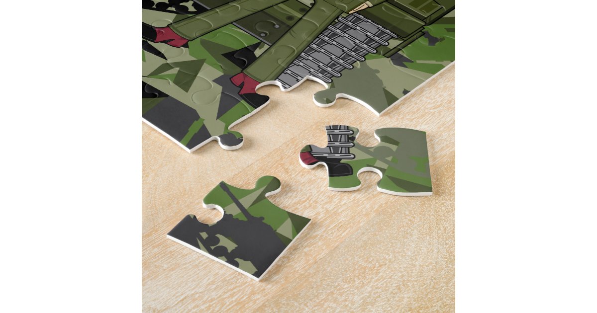 British Army Soldiers and Tank Jigsaw Puzzle Zazzle