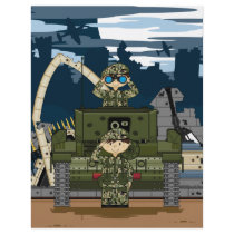 British Army Soldiers and Tank Scene Flyer