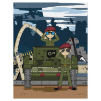 British Army Soldiers and Tank Scene Flyer