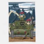 British Army Soldiers and Tank Scene Towel