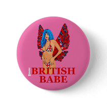 British Babe button
