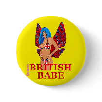 British Babe button