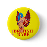 British Babe button