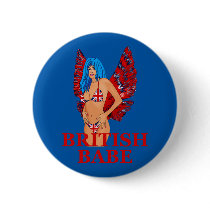 British Babe button