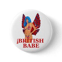 British Babe button