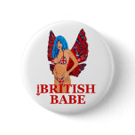 British Babe button