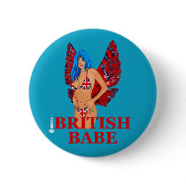 British Babe button