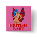 British Babe button