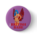 British Babe button