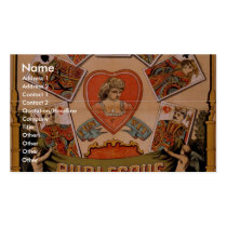 British Blonde Burlesque, 'Troupe' Retro Theater Business Card Templates