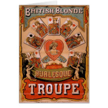 British Blonde Burlesque, 'Troupe' Retro Theater Greeting Cards